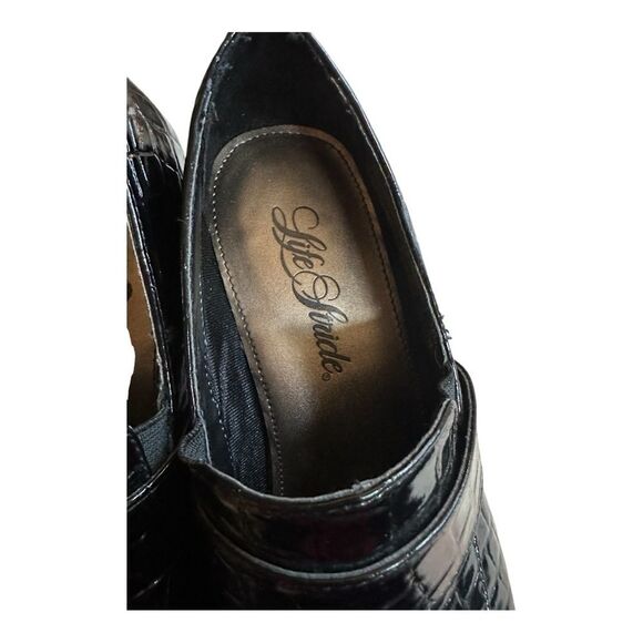 Life Stride Suspend Too Black Shiny/Patent Heel Size 7.5 Faux Snake Pattern. - Picture 6 of 7